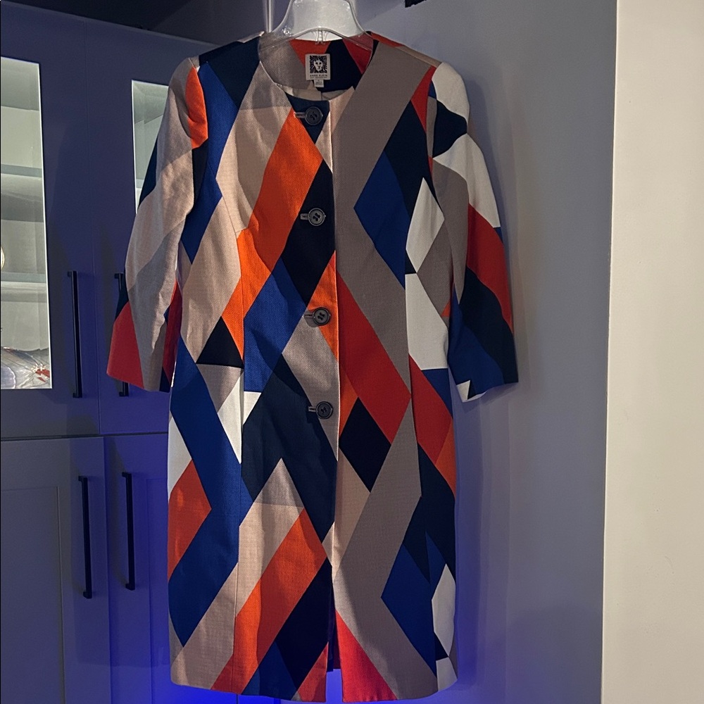 Anne Klein Geometric Multicolor Blazer